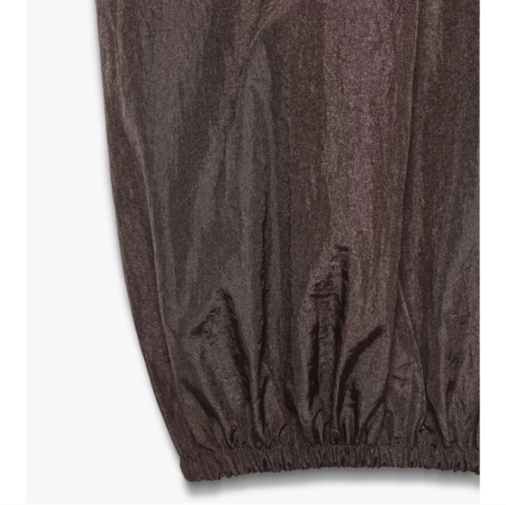 Zara Balloon Pants Brown Nylon Size XS M